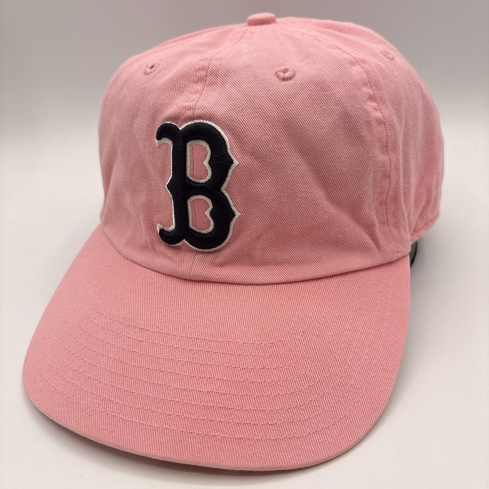 Boston Red Sox Twins Enterprise Womens Pink Hat Strap Back Adjustable Cap MLB